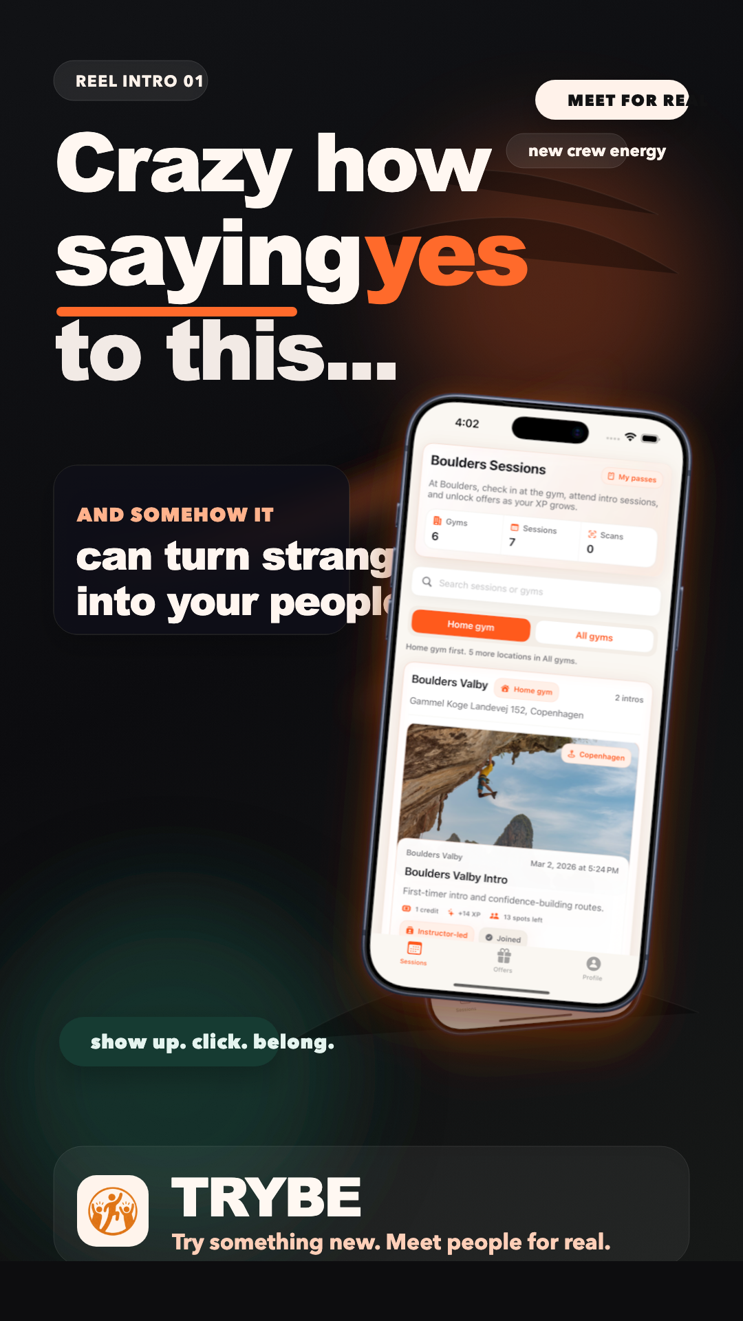 TRYBE concept screen